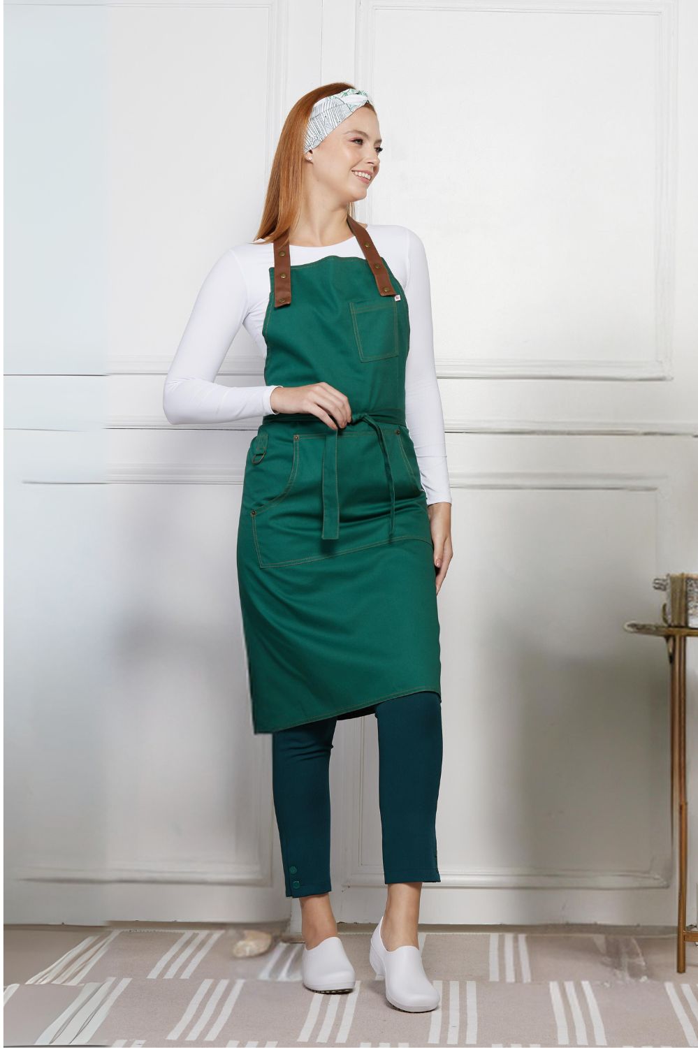 AVENTAL COUTRI BRIM MISTO DET COURO-VERDE 609