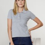 174 polo mescla cinza