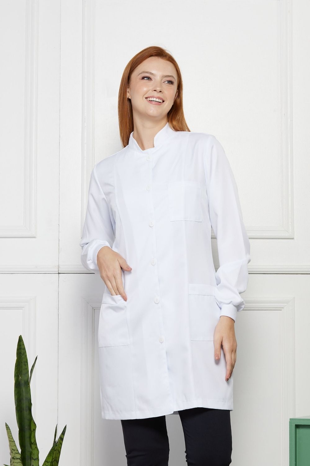 JALECO 3/4 FEM MARRIE MICROF GROSSA BCO ML C/RIBANA-BRANCO