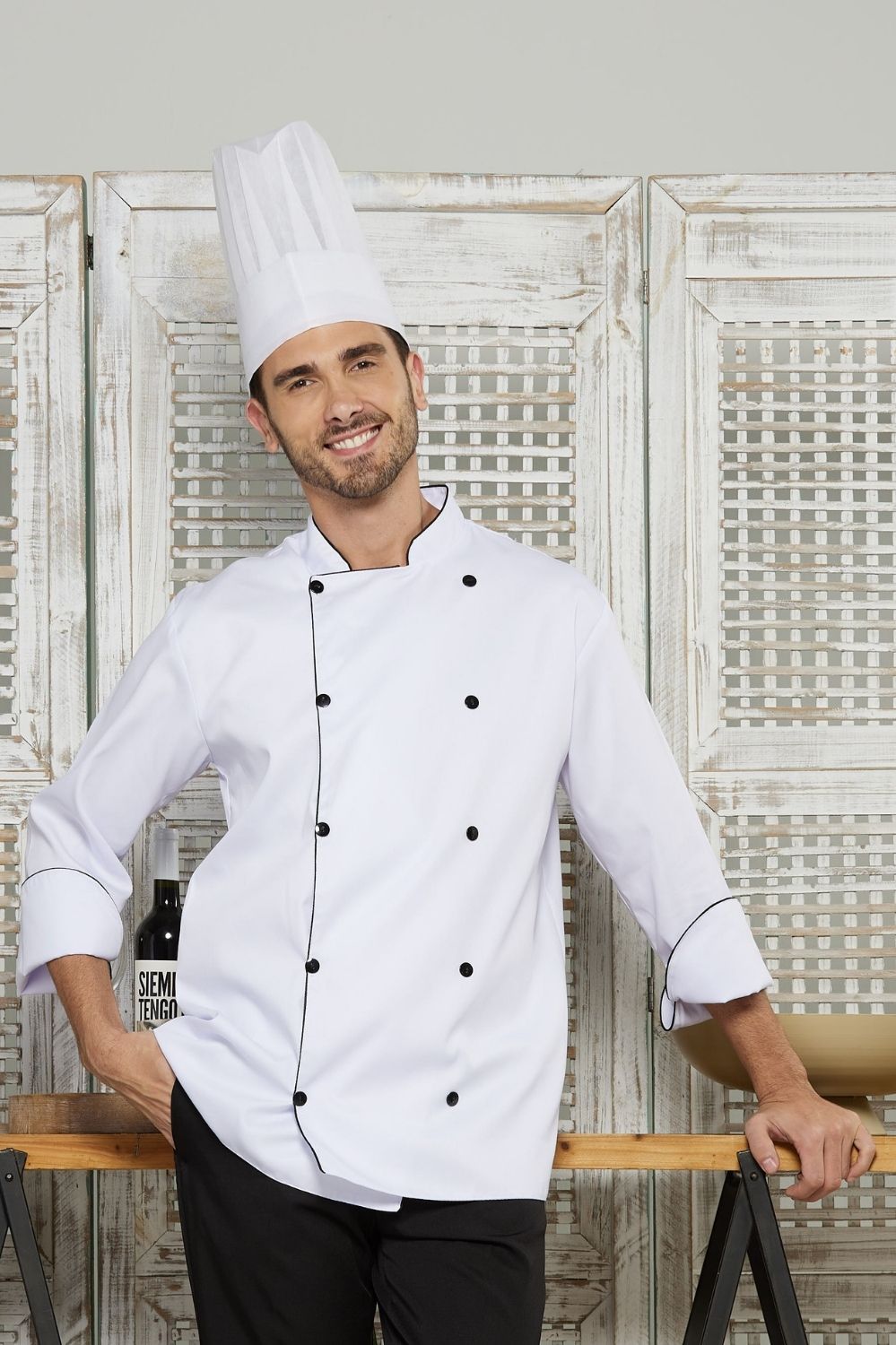 DOLMA SLIM PARIS GABARDINE BCO-BRANCO/PRETO