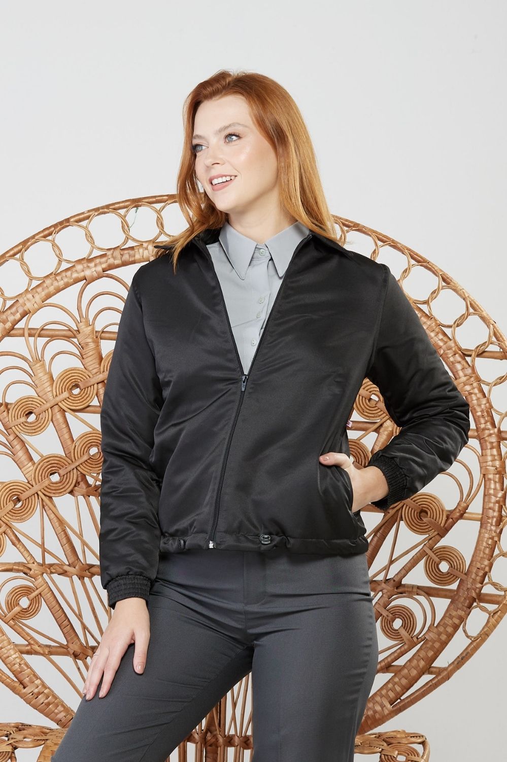 JAQUETA ATITUDE FEM MICROF PELETIZADA L2-PRETO