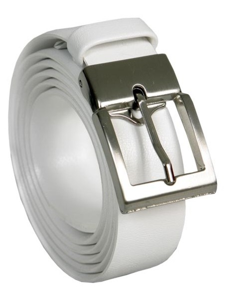 CINTO DE COURO SOCIAL MASCULINO-BRANCO