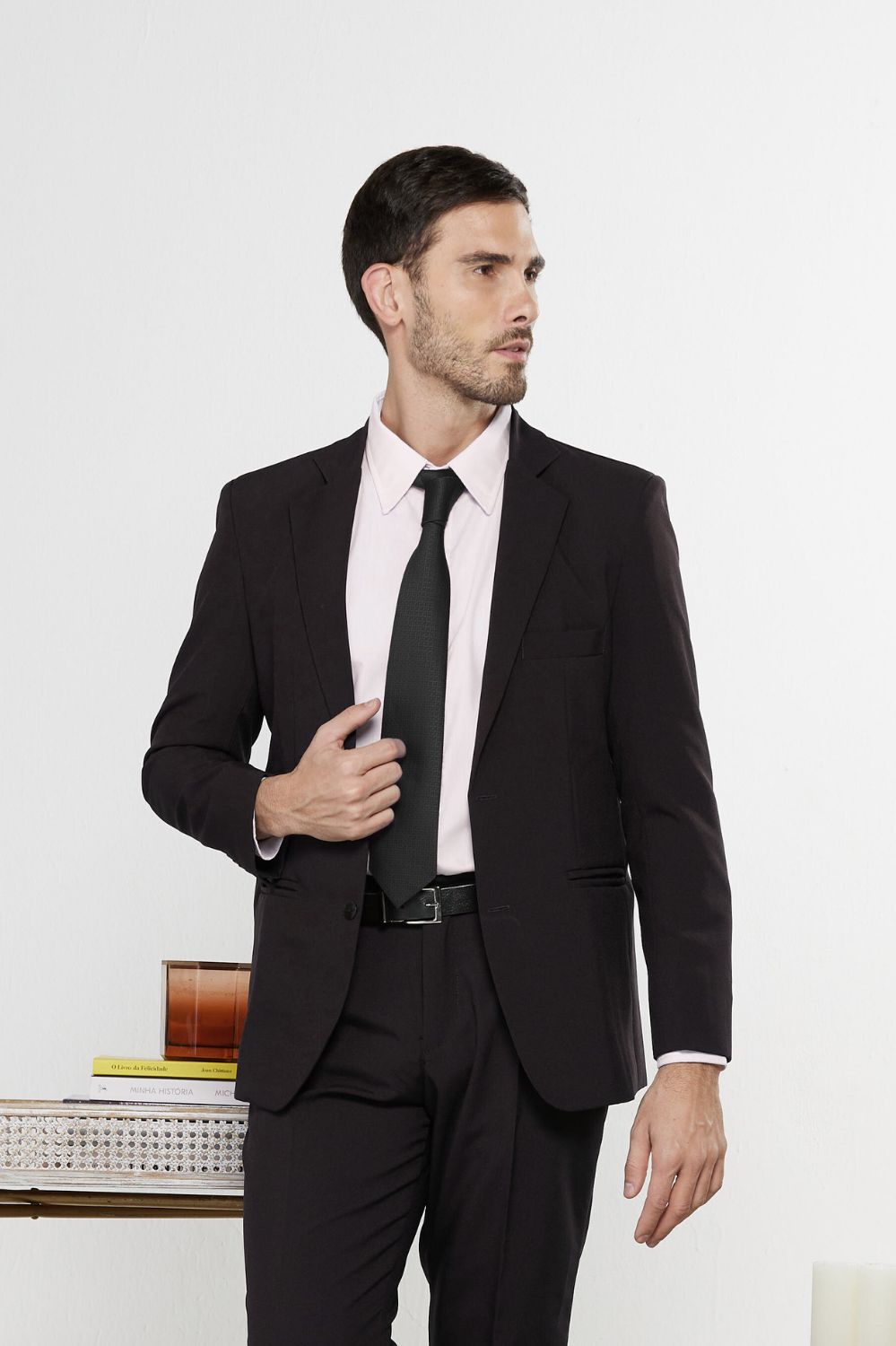 GRAVATA LONGA SLIM-PRETO