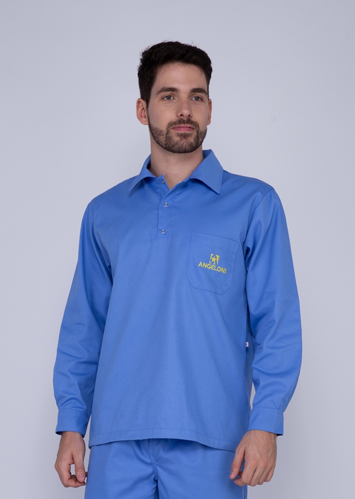 CAMISA EMPACOTADOR 026A BRIM ML ANGELONI-AZUL 500