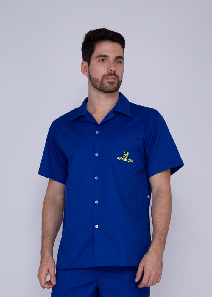 CAMISA MANUTENCAO 028B BRIM MC ANGELONI-ROYAL 505