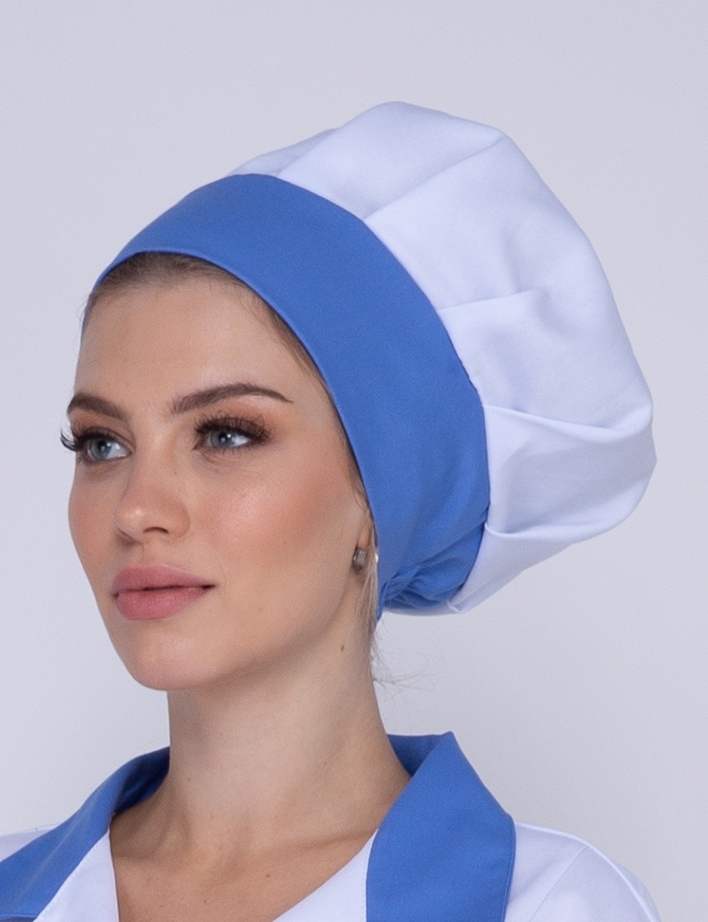 CHAPEU CHEFE PADARIA 017 BCO/AZUL ANGELONI-BCO/AZUL 500
