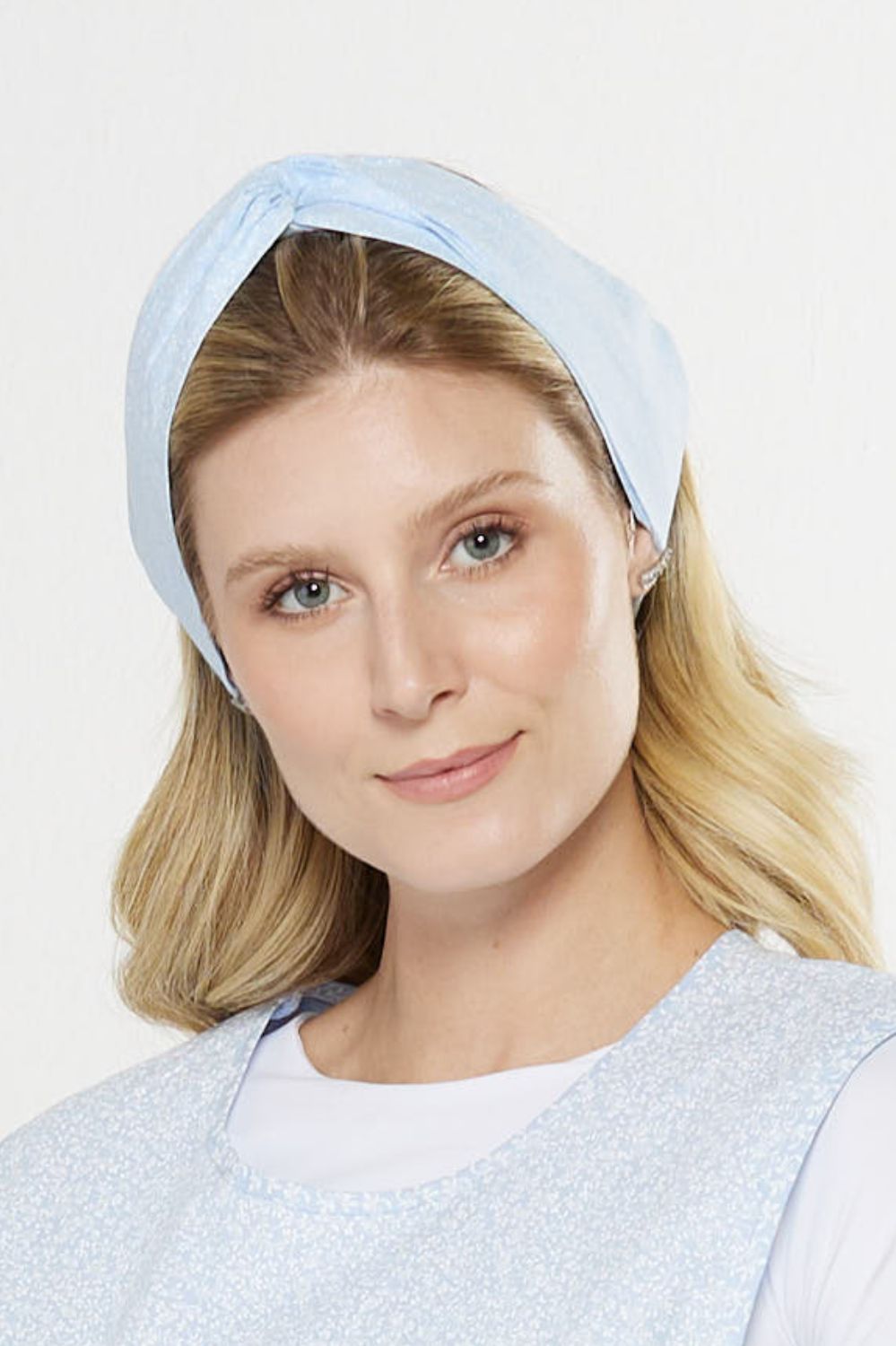 TURBANTE TRIC/ESTAMPADA-FLORAL RAMO AZUL CL