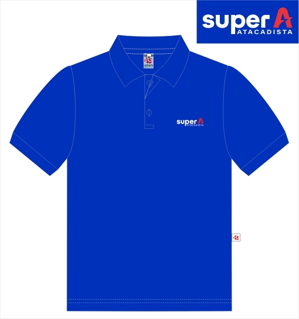 CAMISA POLO MASC PIQUET MC SUPER A ATACADISTA ANGELONI-ROYAL 1401