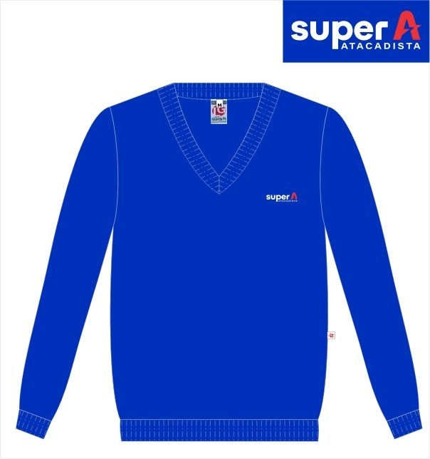 BLUSA DV MASC LA ACRILICO ANGELONI-AZUL BIC 4579