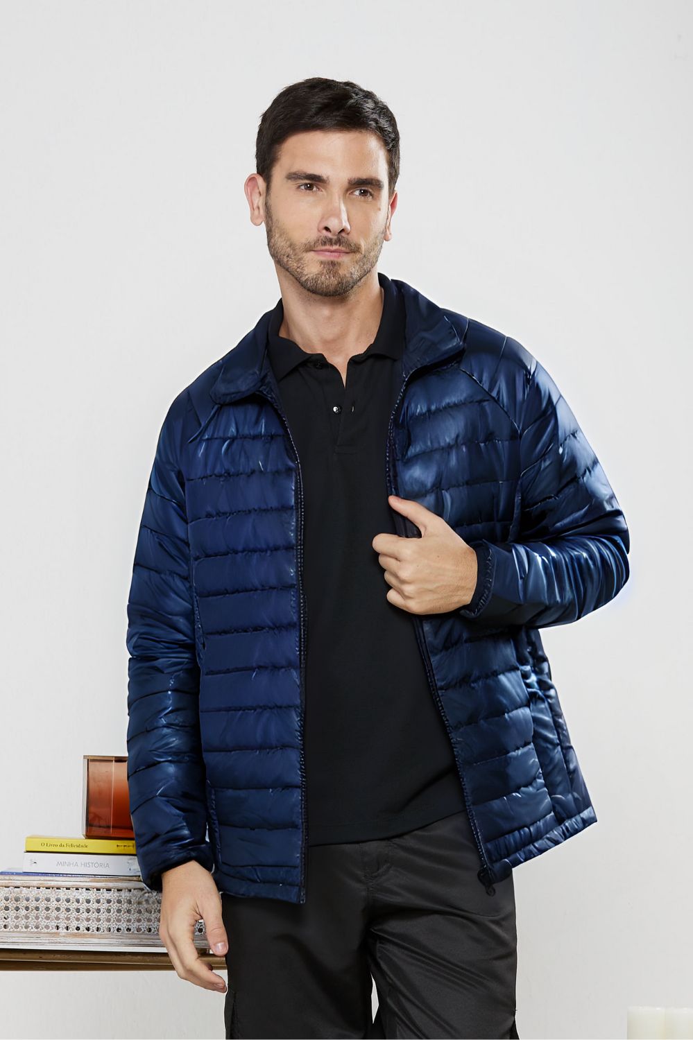 JAQUETA MASC PUFFER-MARINHO