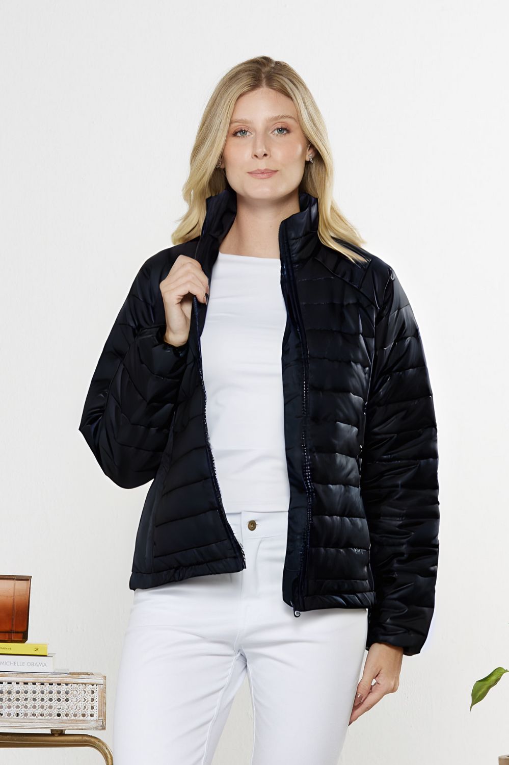 JAQUETA FEM PUFFER-PRETO