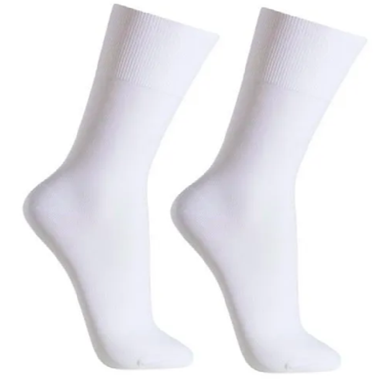 MEIA SOCIAL MASCULINA POLIAMIDA-BRANCO