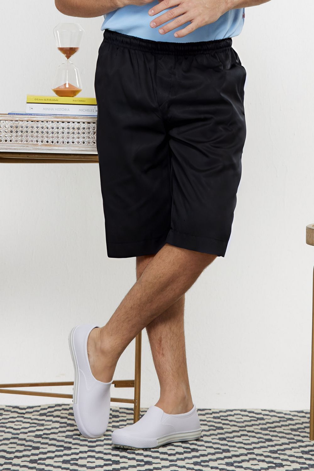 BERMUDA ELAST BRIM MISTO CORES-PRETO