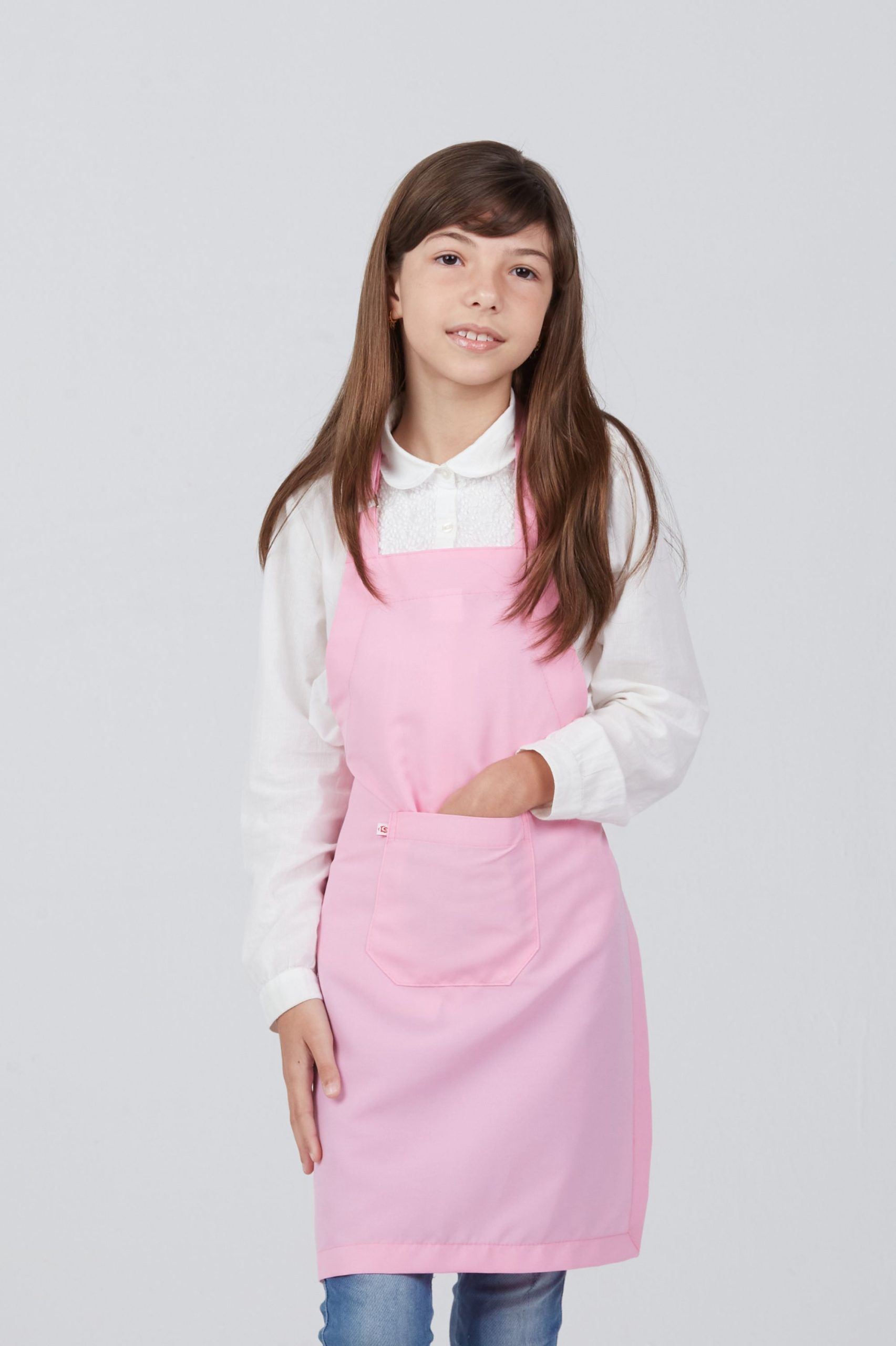 AVENTAL CURTO INFANTIL SELETEL-ROSA 6120