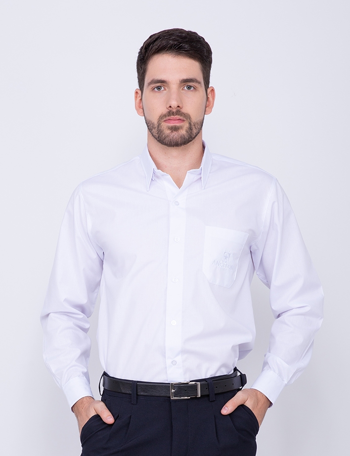 CAMISA MASC CHEFIA TRIC/MISTA ML ANGELONI-BRANCO