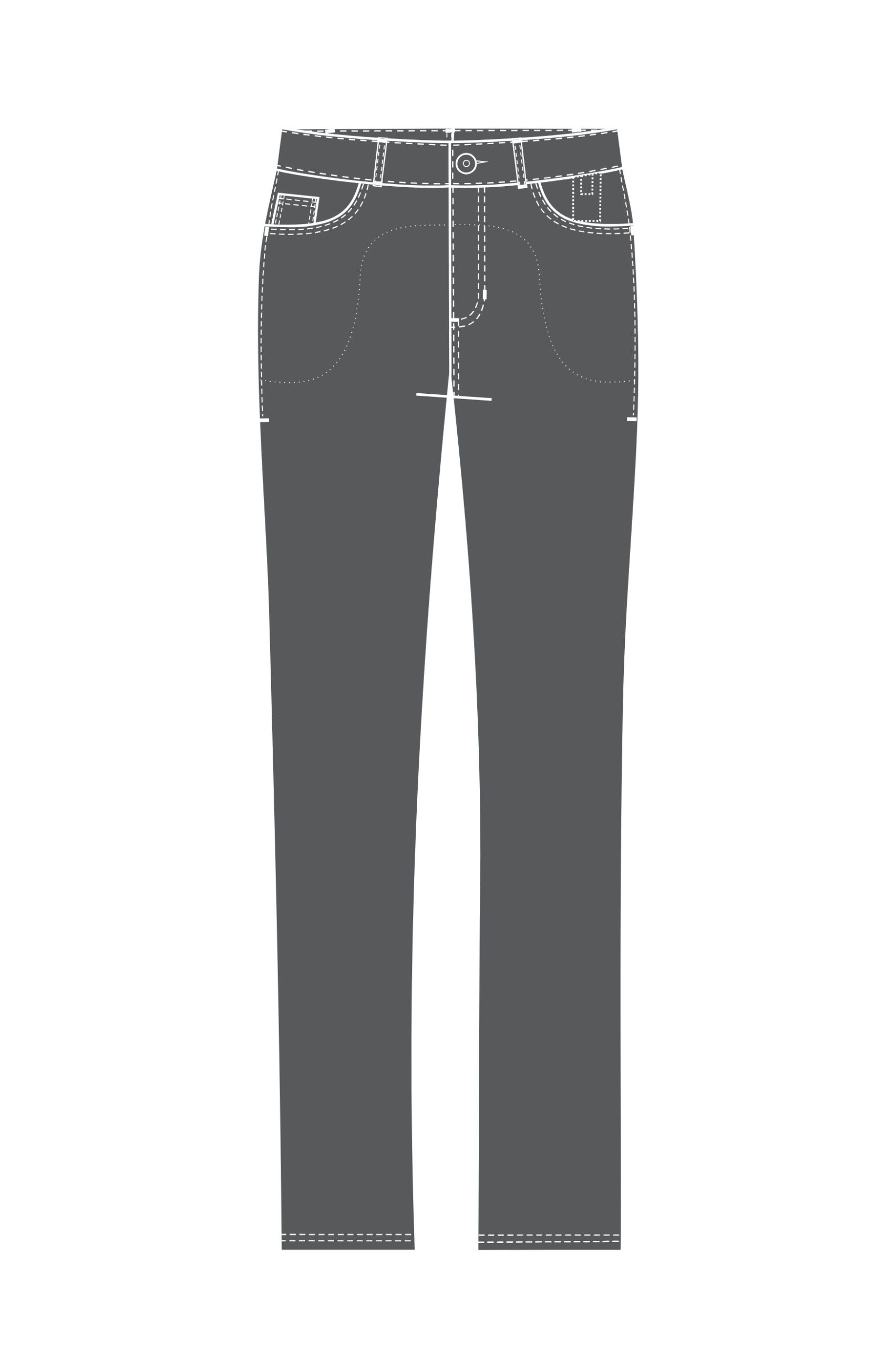 CALÇA TRAD UNISSEX BRIM MISTO CORES UNIMED-GRAFITE 802